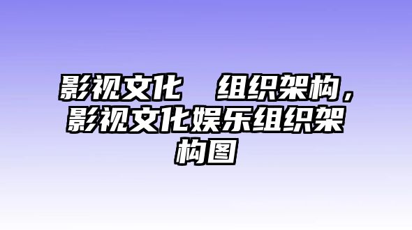 title="影視文化娛樂組織架構(gòu)，影視文化娛樂組織架構(gòu)圖"